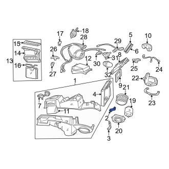 New OEM Upper HVAC Unit Case Bracket Fits, 1999-2004 Ford Mustang - Part # F4ZZ19A639A