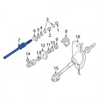 New OEM Upper Steering Shaft Fits, 1999-2004 Ford Mustang - Part # YR3Z3524AA