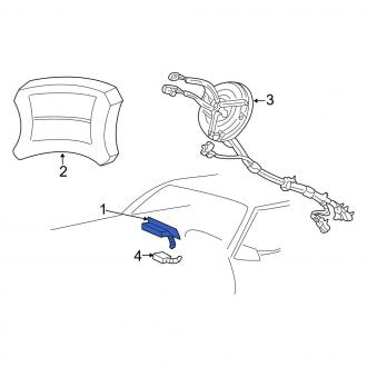 New OEM Upper Instrument Panel Air Bag Fits, 1999-2002 Ford Mustang - Part # YR3Z63044A74AAA