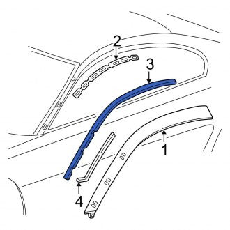 New OEM Upper Roof Molding Seal Fits, 1999-2004 Ford Mustang - Part # 3R3Z6351822AA