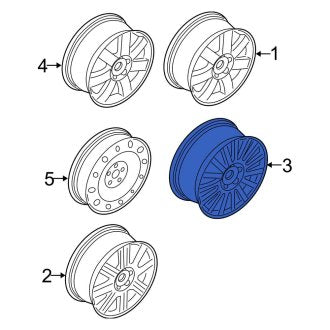 New OEM Wheel Fits, 2005-2007 Ford Five Hundred - Part # 5G1Z1007BA