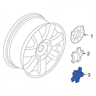 New OEM Wheel Cap Fits, 2005-2007 Ford Five Hundred - Part # 4F9Z1130AA