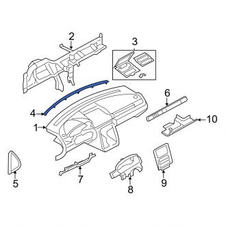 New OEM Windshield Defroster Nozzle Fits, 2005-2007 Ford Five Hundred - Part # 5G1Z54044E82BAC