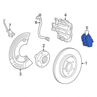 New OEM Rear Disc Brake Pad Set Fits, 2005-2007 Ford Five Hundred - Part # 5U2Z2V200D