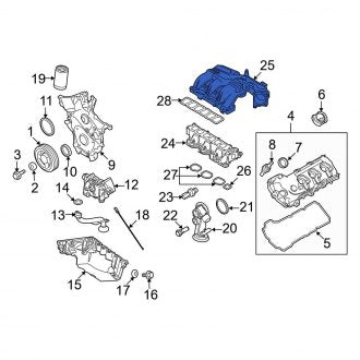 New OEM Upper Engine Intake Manifold Fits, 2008-2009 Ford Taurus - Part # 7T4Z9424D