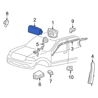 New OEM Upper Instrument Panel Air Bag Fits, 2008-2009 Ford Taurus - Part # 9F9Z74044A74CC