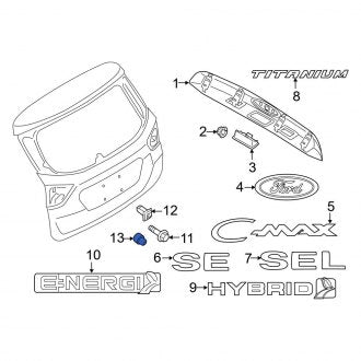 New OEM Rear Deck Lid Stop Buffer Fits, 2013-2018 Ford C-MAX - Part # W714996S300