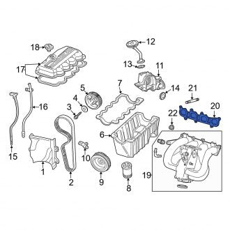 New OEM Upper Engine Intake Manifold Gasket Fits, 2000-2004 Ford Focus - Part # YS4Z9H486CA