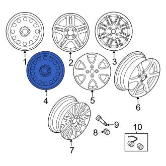 New OEM Wheel Fits, 2002-2003 Ford Focus - Part # 3S4Z1007BB