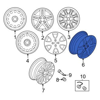 New OEM Wheel Fits, 2004 Ford Focus - Part # 4M5Z1007AA