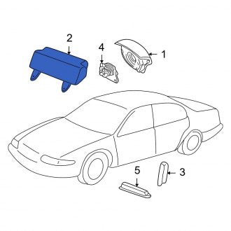 New OEM Upper Instrument Panel Air Bag Fits, 2000-2001 Ford Focus - Part # YS4Z54044A74BAB