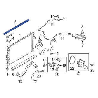 New OEM Upper Radiator Air Seal Fits, 2013-2019 Ford Escape - Part # 8V4Z2021702B