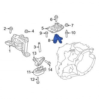 New OEM Upper Manual Transmission Mount Bracket Fits, 2013-2018 Ford Focus - Part # 3M5Z7M125A