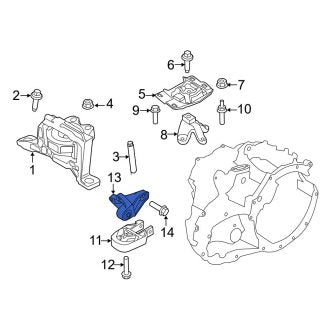 New OEM Upper Manual Transmission Mount Bracket Fits, 2012-2018 Ford Focus - Part # 3V6Z7M125A