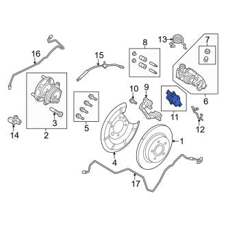 New OEM Rear Disc Brake Pad Set Fits, 2015-2018 Ford Focus - Part # FU2Z2V200F