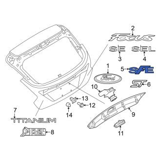 New OEM Rear Door Emblem Fits, 2018-2022 Ford EcoSport - Part # CP9Z5442528C