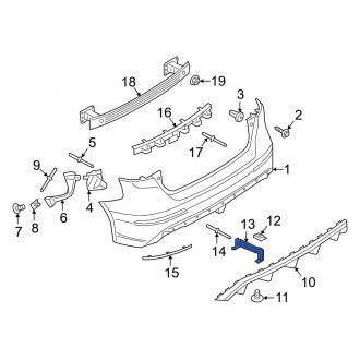 New OEM Valance Panel Bracket Fits, 2016-2018 Ford Focus - Part # G1EZ17D943A