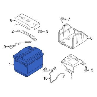 New OEM Vehicle Battery Fits, 2013-2018 Ford C-MAX - Part # BXT67R