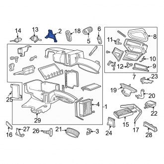 New OEM Upper HVAC Unit Case Bracket Fits, 2000-2007 Ford Taurus - Part # F6DZ19A804AB