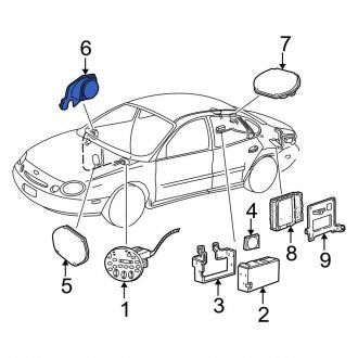 New OEM 2000-2007 Ford Taurus Front Left Door Speaker, Part # YF1Z-18808-BA