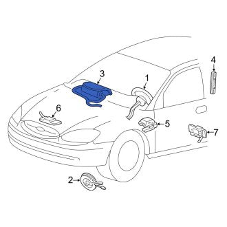 New OEM Upper Instrument Panel Air Bag Fits, 2000-2003 Ford Taurus - Part # YF1Z54044A74AAB