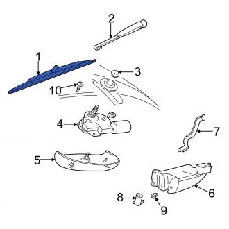 New OEM Windshield Wiper Blade Fits, 1995-1996 Ford Bronco - Part # XF1Z17528AA