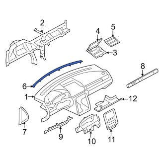 New OEM Windshield Defroster Nozzle Fits, 2005-2007 Ford Five Hundred - Part # 5G1Z54044E82BAB