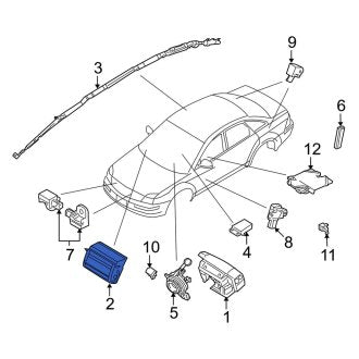 New OEM Upper Instrument Panel Air Bag Fits, 2008-2009 Ford Taurus - Part # 9G1Z54044A74B