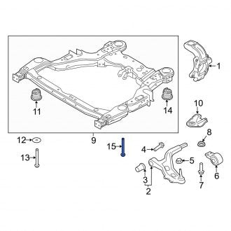 New OEM Rear Engine Cradle Bolt Fits, 2010-2019 Ford Taurus - Part # W714157S439