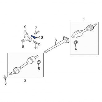 New OEM Lower CV Intermediate Shaft Bolt Fits, 2013-2019 Ford Taurus - Part # W500131S437