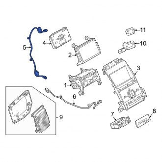 New OEM Upper GPS Navigation System Antenna Cable Fits, 2015-2019 Ford Taurus - Part # DG1Z14D202D