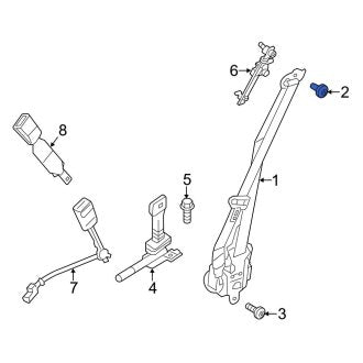 New OEM Upper Seat Belt Lap and Shoulder Belt Bolt Fits, 2010-2019 Ford Taurus - Part # W713089S437