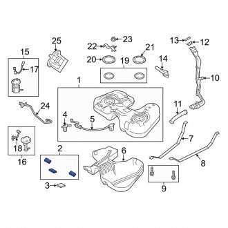 New OEM Upper Fuel Tank Insulator Fits, 2013-2019 Ford Taurus - Part # DG1Z9A068A