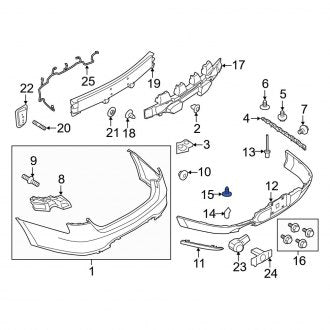 New OEM Valance Panel Clip Fits, 2010-2019 Ford Taurus - Part # W709343SS31T