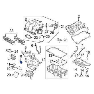 New OEM Rear Engine Crankshaft Seal Fits, 1995-2000 Ford Contour - Part # F4AZ6701A