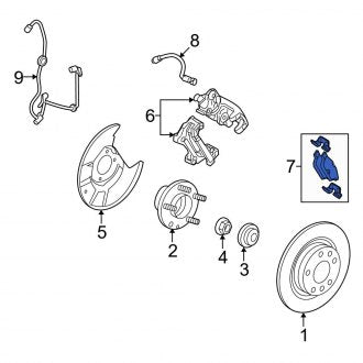 New OEM Rear Disc Brake Pad Set Fits, 2006-2012 Ford Fusion - Part # 6U2Z2V200B