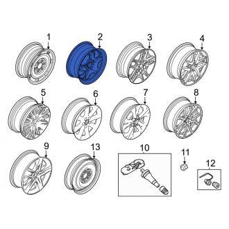 New OEM Wheel Fits, 2010-2012 Ford Fusion - Part # 9H6Z1007C