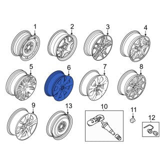 New OEM Wheel Fits, 2010-2012 Ford Fusion - Part # AE5Z1007B