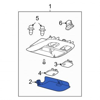 New OEM Upper Overhead Console Fits, 2010-2012 Ford Fusion - Part # 9N7Z54519A70BD