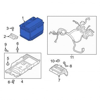 New OEM Vehicle Battery Fits, 2013-2020 Ford Fusion - Part # BXT90T5500