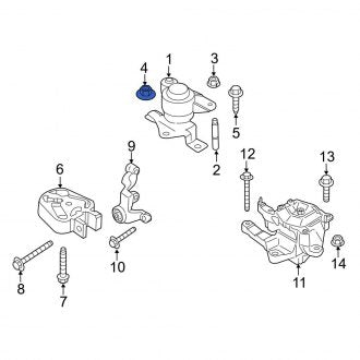 New OEM Lower Engine Mount Nut Fits, 2013-2016 Ford Fusion - Part # W714991S442
