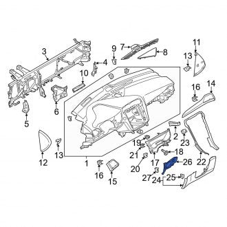 New OEM Upper Instrument Panel Cover Fits, 2019-2020 Ford Expedition - Part # ES7Z5404459AA