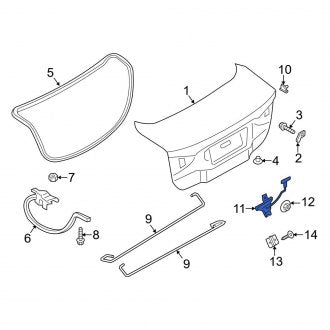 New OEM Rear Deck Lid Latch Fits, 2019-2020 Ford Expedition - Part # FR3Z5443200A