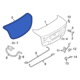 New OEM Rear Deck Lid Seal Fits, 2019-2020 Ford Expedition - Part # DS7Z5443720F