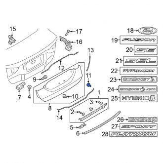 New OEM Rear Deck Lid Stop Buffer Fits, 2019-2020 Ford Expedition - Part # DS7Z5843634D