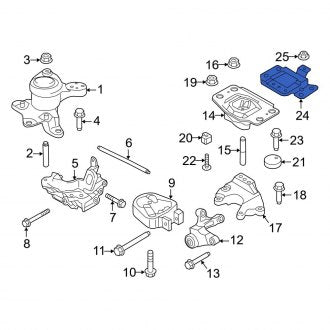 New OEM Upper Manual Transmission Mount Brace Fits, 2014-2020 Ford Fusion - Part # DG9Z6K034A