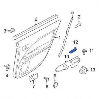 New OEM Rear Door Panel Insert Fits, 2010-2012 Ford Fusion - Part # 7E5Z54047A74AA