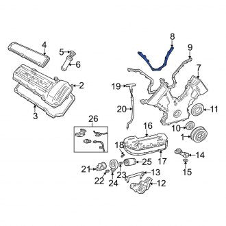 New OEM Upper Engine Timing Cover Gasket Fits, 2002-2005 Ford Thunderbird - Part # 2W9Z6020BA