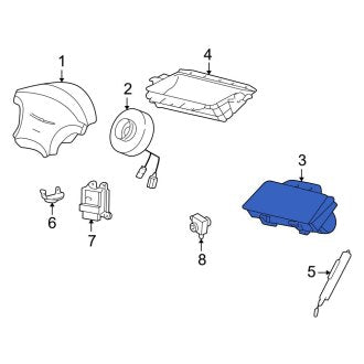 New OEM Upper Instrument Panel Air Bag Fits, 2002-2003 Ford Thunderbird - Part # 1W4Z54044A74AA