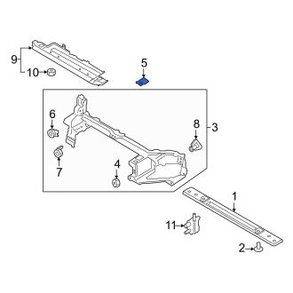 New OEM Upper Radiator Support Tie Bar Bracket Fits, 2017-2020 Lincoln Continental - Part # GD9Z8A284B